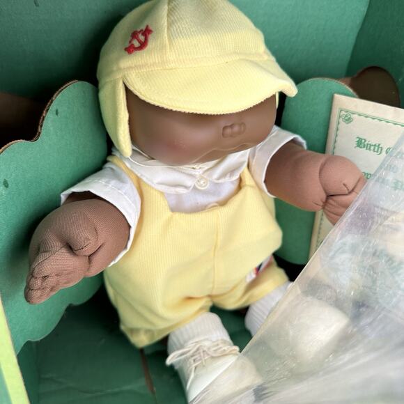 Vintage 1985 Cabbage Patch Kids‎ Preemie Baby African American Boy Doll In Box - Picture 11 of 14